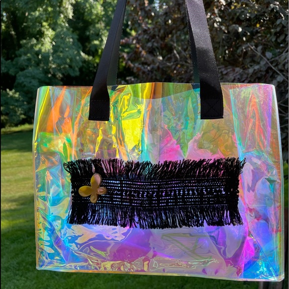 Swimming pool Handmade led tote bag, summer bag , bag - Picture 6 of 14